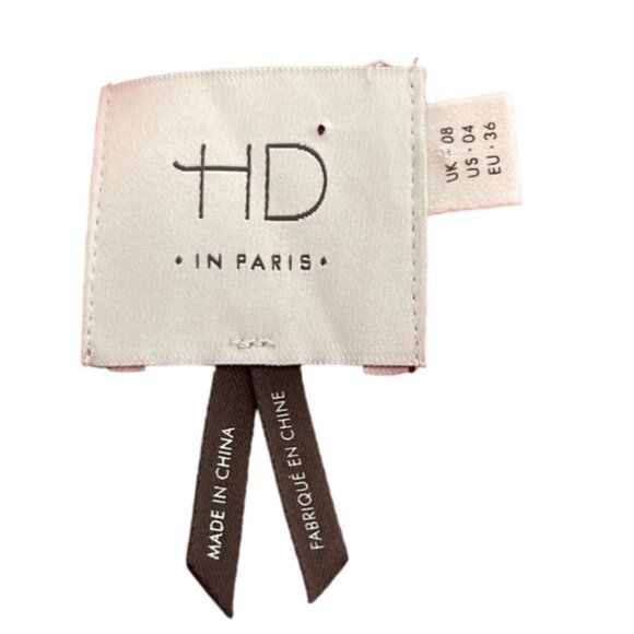 Anthropologie HD in Paris Women's Pink Short Tank Top Blouse Size 4 Tiered Lace - Picture 6 of 8